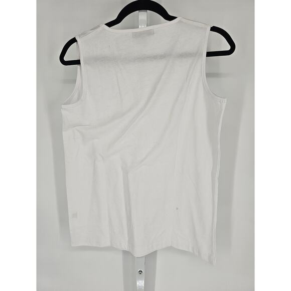 Turtle Bay New York Womens Sz S Classic Crew Neck Tank Top Solid White - Picture 3 of 3